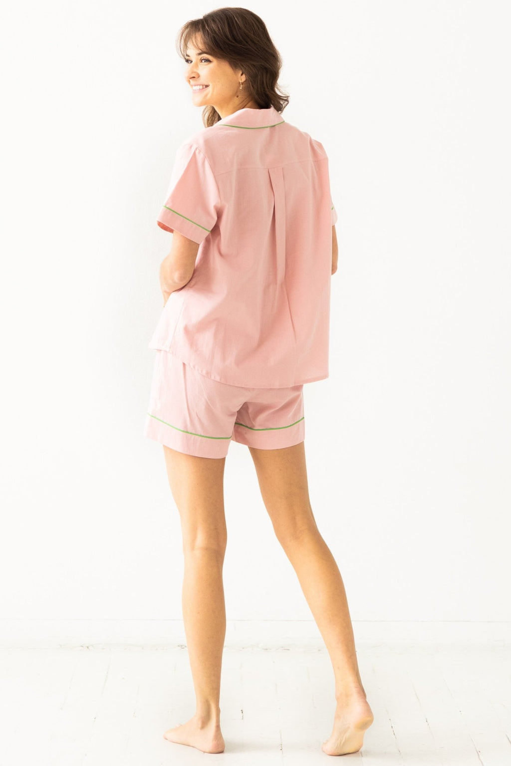 SALUA Classic Shorties Pajamas in Woven Cotton PAJAMAS La Vie Bien SALUA Classic Shorties Pajamas in Woven Cotton