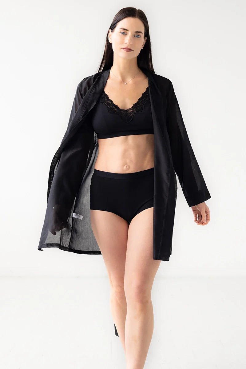 Salua Cotton Bralette with Lace Edge BRA La Vie Bien Salua Cotton Bralette with Lace Edge