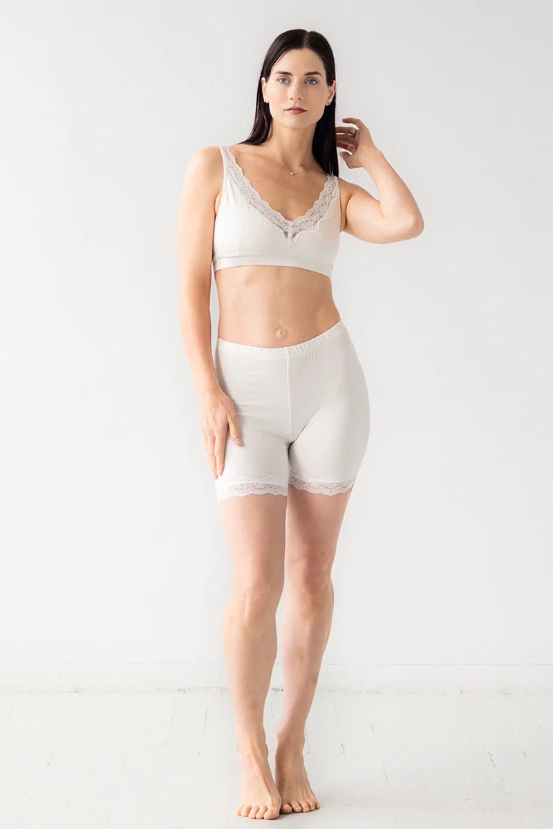 Salua Cotton Lace Bike Shorts SHORTS La Vie Bien Salua Cotton Lace Bike Shorts