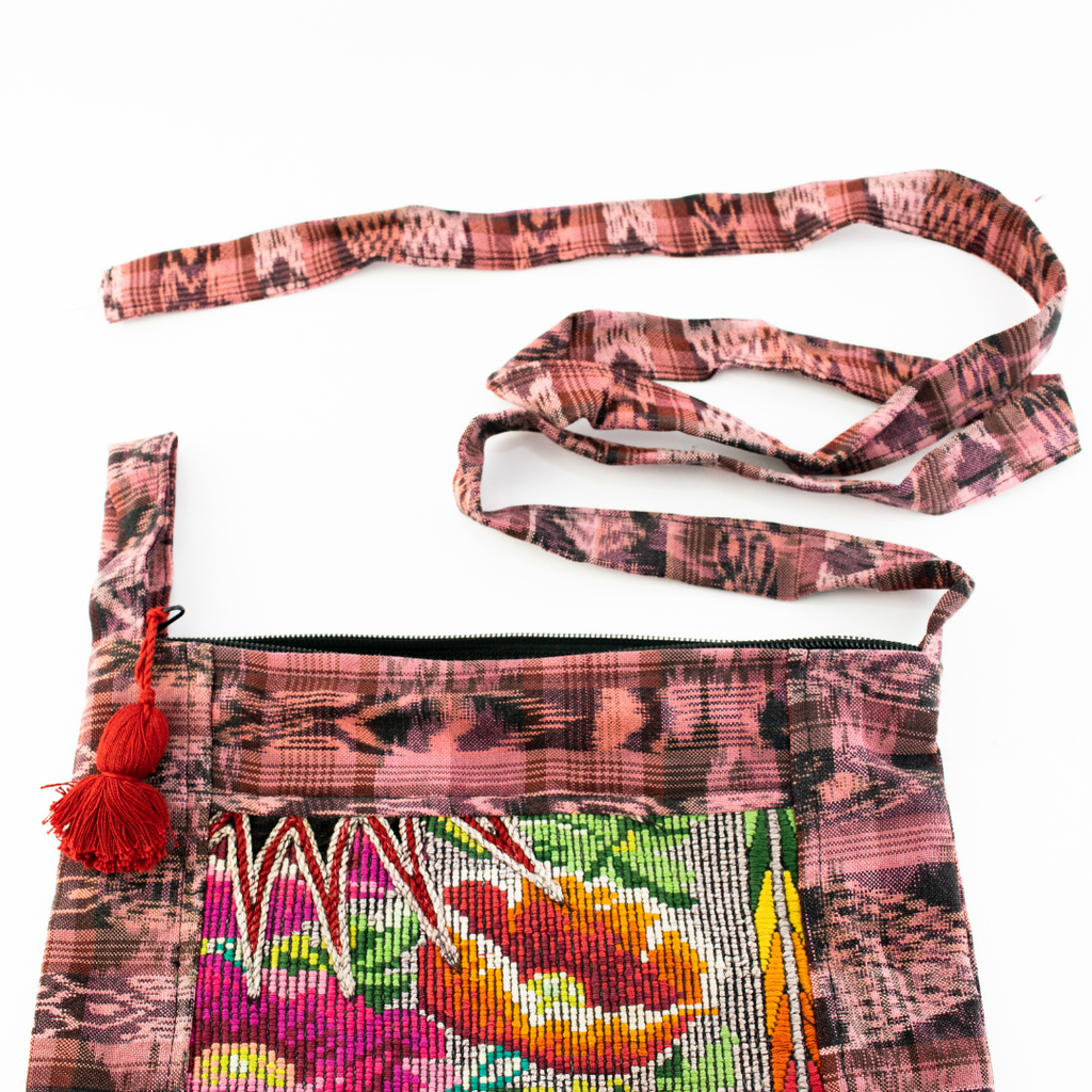 Samara Up - cycled Huipil Corte One - of - a - Kind Adjustable Crossbody Bag - Guatemala Bags La Vie Bien Samara Up - cycled Huipil Corte One - of - a - Kind Adjustable Crossbody Bag - Guatemala
