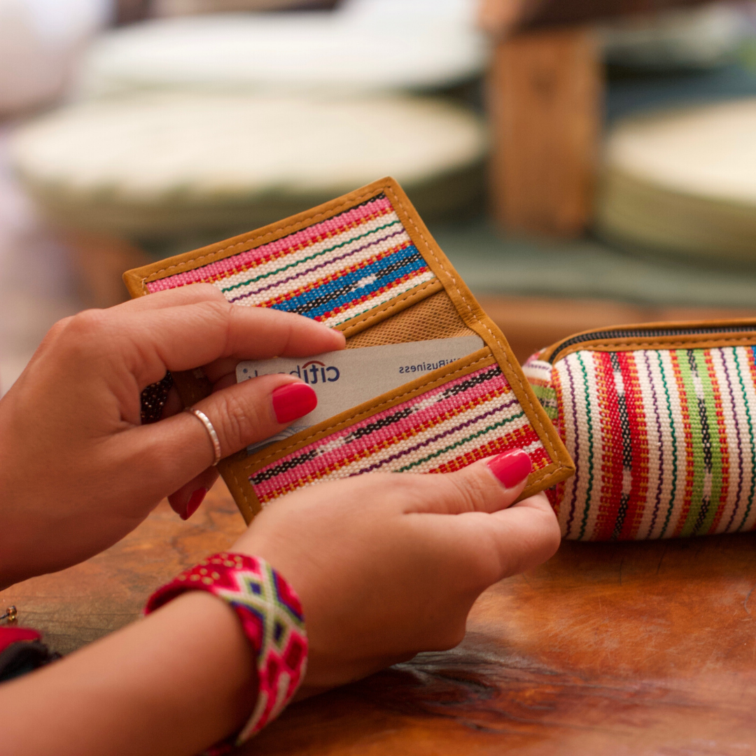San Marcos Business Card Holder - Guatemala Bags La Vie Bien San Marcos Business Card Holder - Guatemala