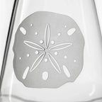 Sand Dollar Etched Glassware Kitchen Accessories La Vie Bien Sand Dollar Etched Glassware
