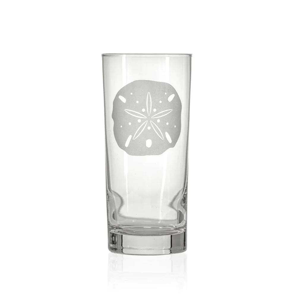 Sand Dollar Etched Glassware Kitchen Accessories La Vie Bien Sand Dollar Etched Glassware