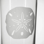 Sand Dollar Etched Glassware Kitchen Accessories La Vie Bien Sand Dollar Etched Glassware