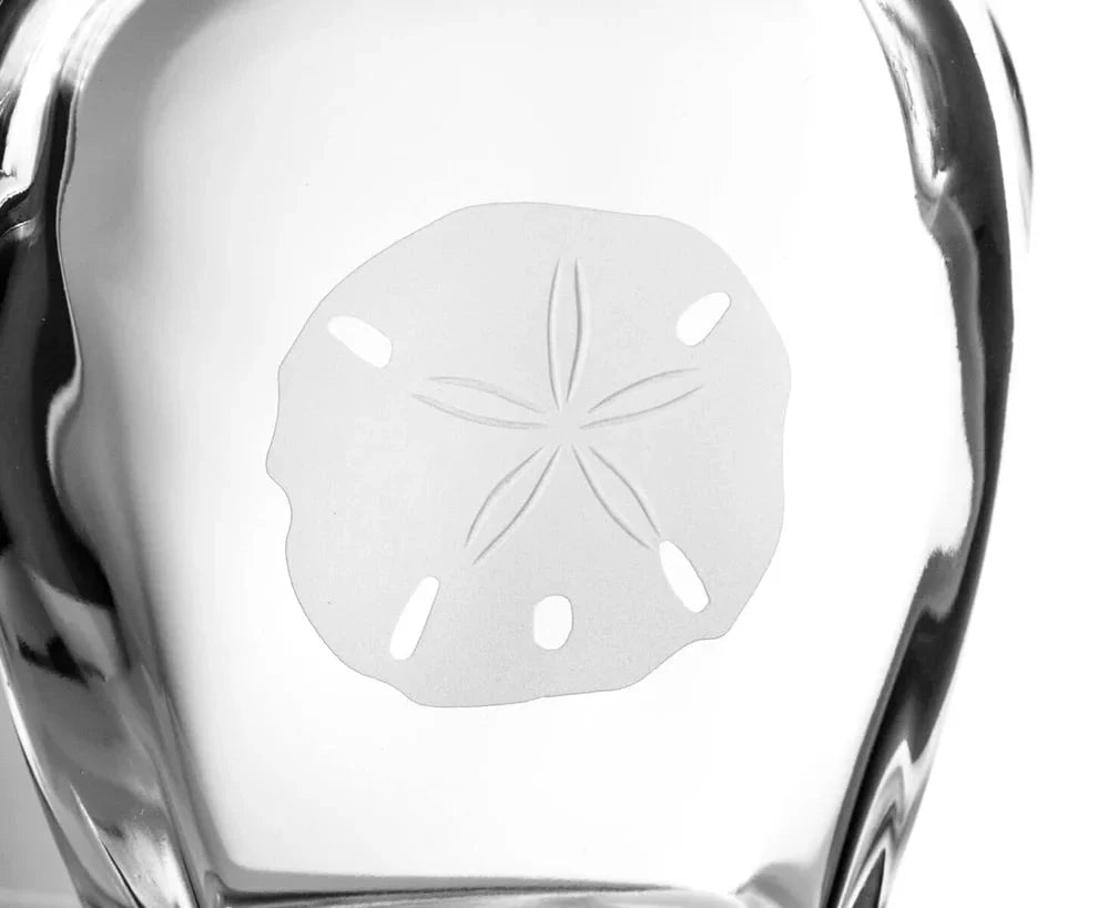 Sand Dollar Etched Glassware Kitchen Accessories La Vie Bien Sand Dollar Etched Glassware