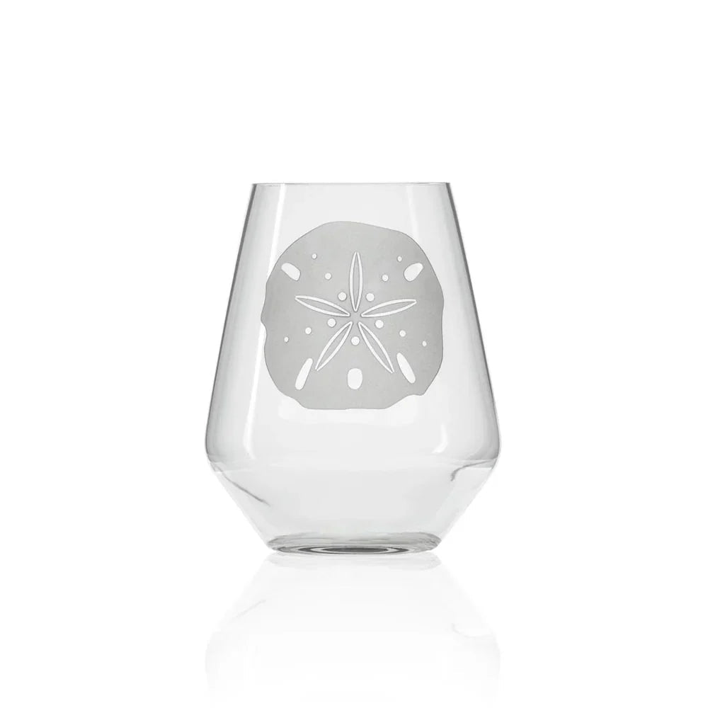 Sand Dollar Etched Glassware Kitchen Accessories La Vie Bien Sand Dollar Etched Glassware