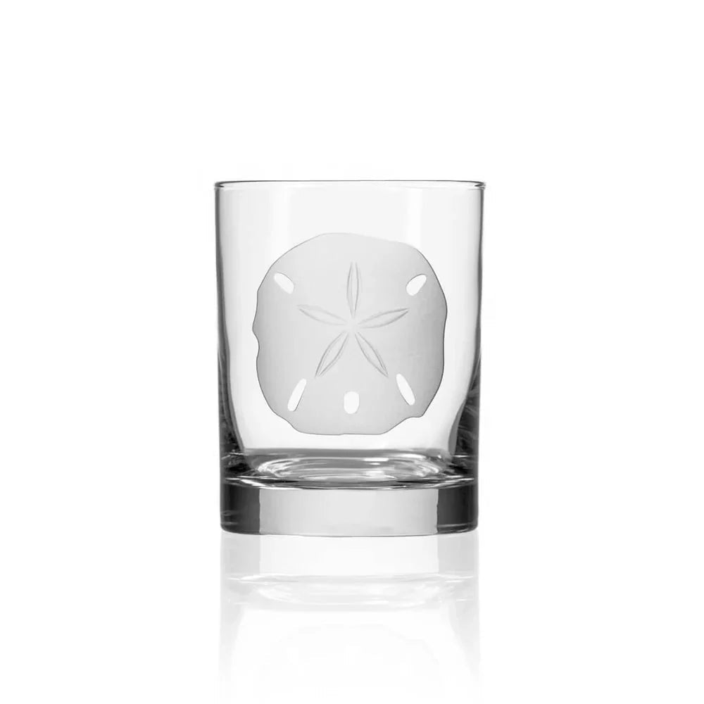 Sand Dollar Etched Glassware Kitchen Accessories La Vie Bien Sand Dollar Etched Glassware