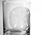 Sand Dollar Etched Glassware Kitchen Accessories La Vie Bien Sand Dollar Etched Glassware