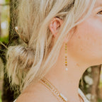 Sand Dollar Pearl Earrings by Derive Jewelry