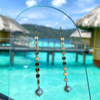 Sand Dollar Pearl Earrings by Derive Jewelry