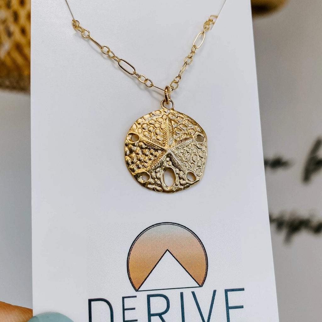 Sand Dollar Pendant Necklace by Derive Jewelry