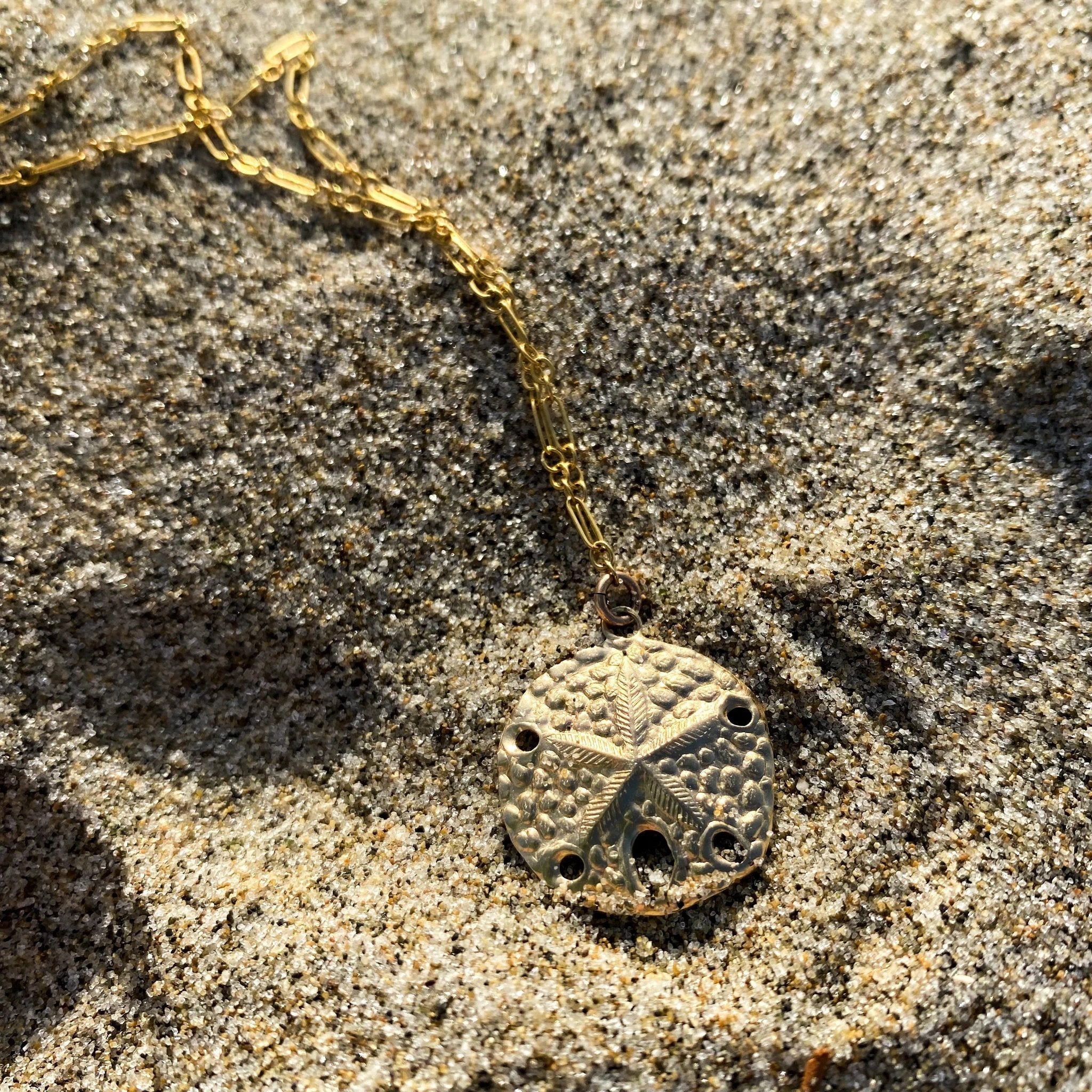 Sand Dollar Pendant Necklace by Derive Jewelry