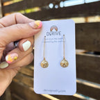 Sand Dollar Threader Earrings by Derive Jewelry