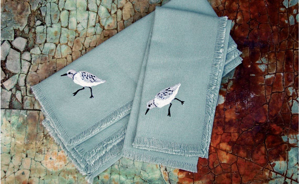 Sandpiper Bird Sprint Napkin Set 4 La Vie Bien Sandpiper Bird Sprint Napkin Set 4