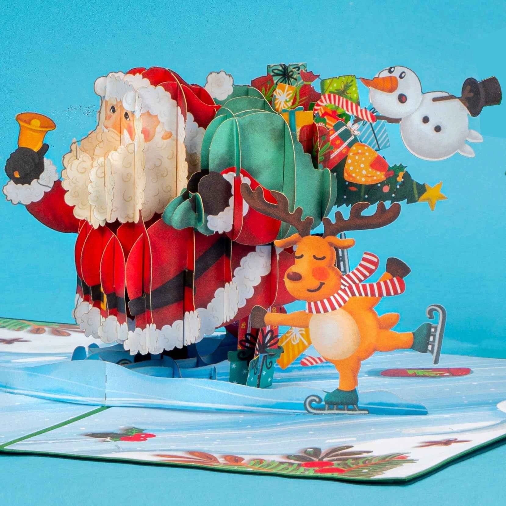 Santa and Friends Pop Up Card by Paper Love