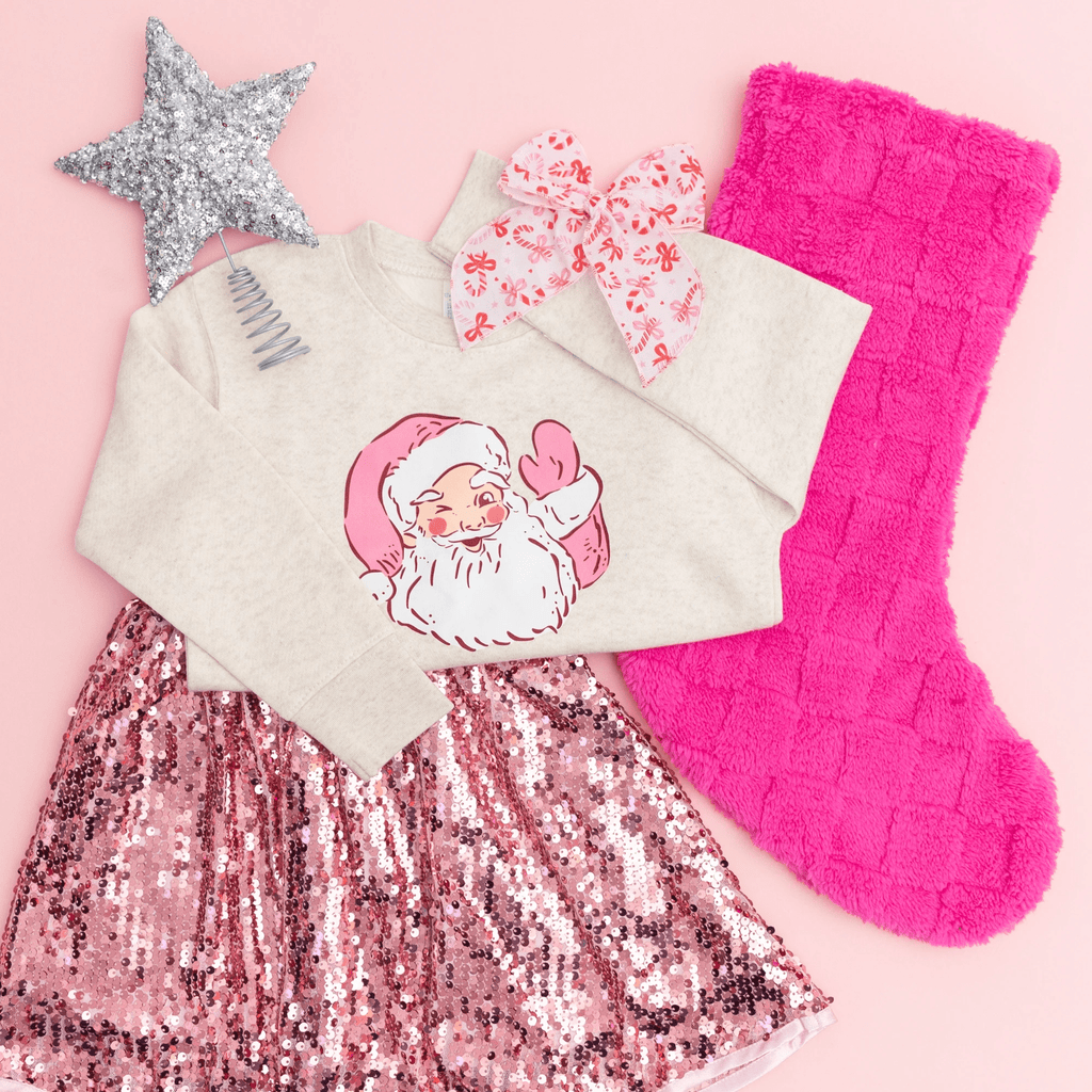 Santa Claus Wink toddler and youth Sweatshirt, Christmas collection by Benny and Ray Apparel