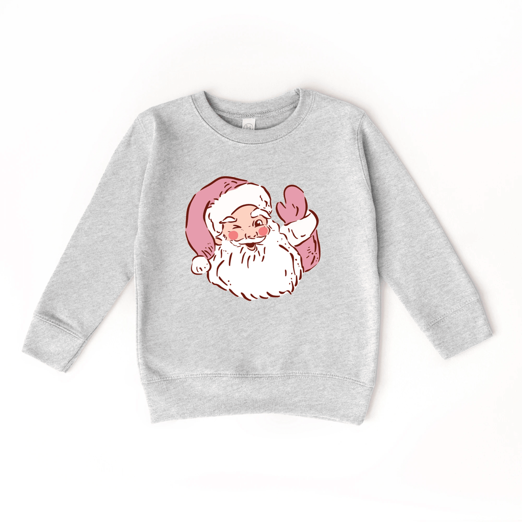 Santa Claus Wink toddler and youth Sweatshirt, Christmas collection by Benny and Ray Apparel