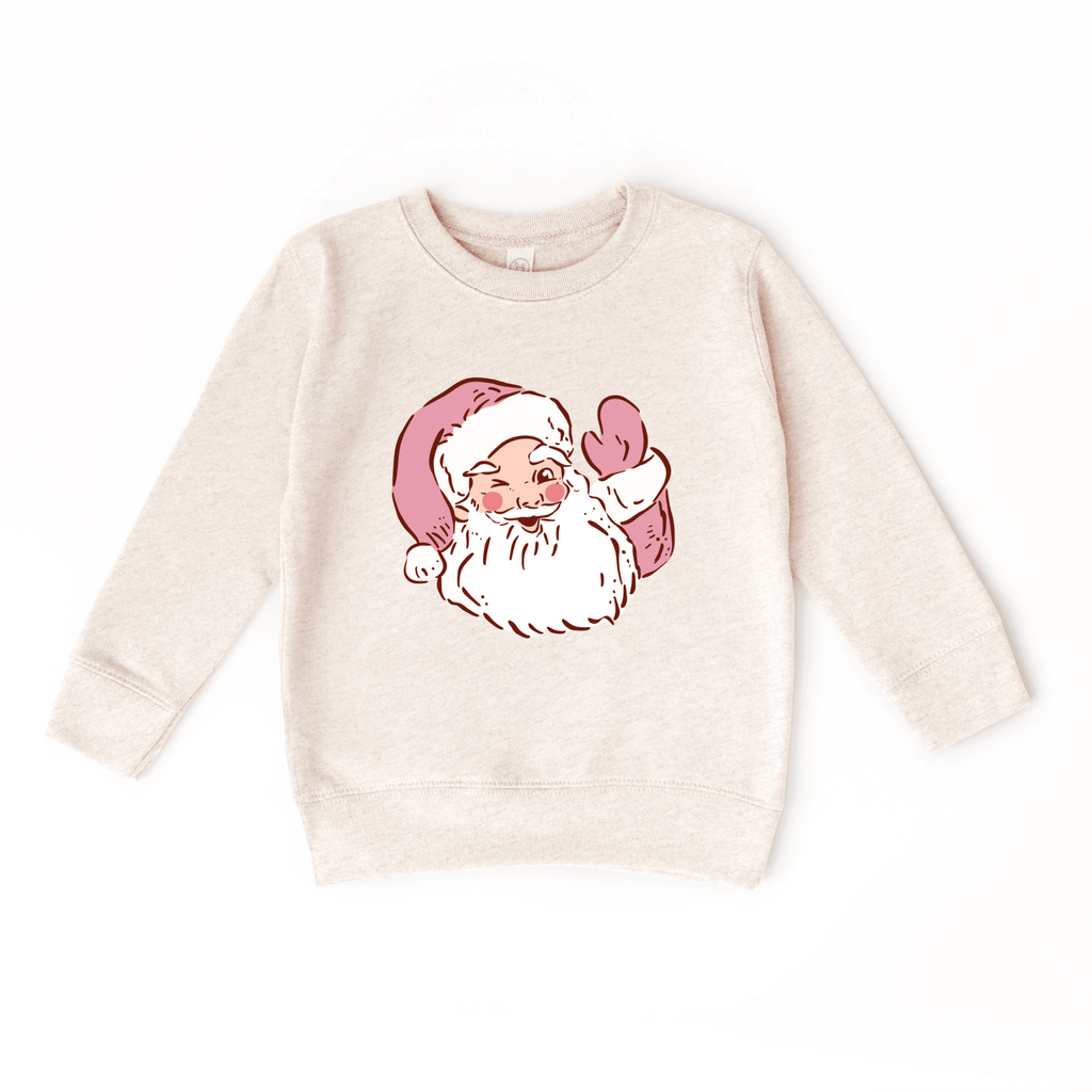 Santa Claus Wink toddler and youth Sweatshirt, Christmas collection by Benny and Ray Apparel