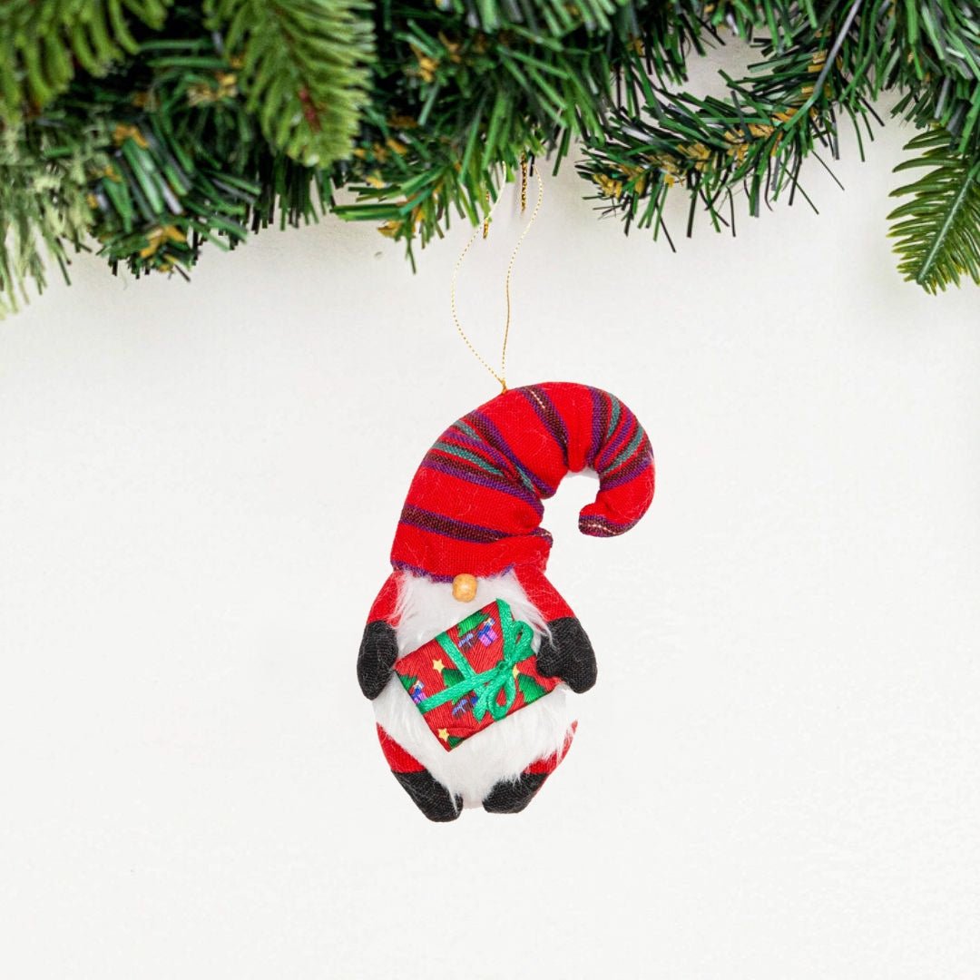 Santa Gnome Ornament Holiday La Vie Bien Santa Gnome Ornament
