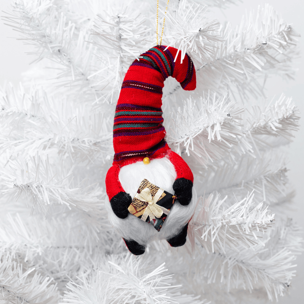 Santa Gnome Ornament Holiday La Vie Bien Santa Gnome Ornament