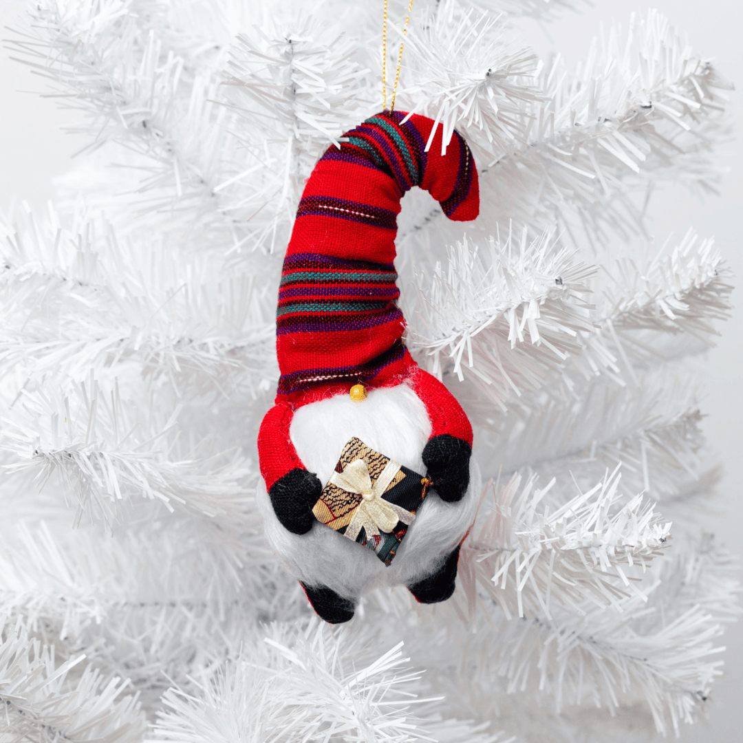 Santa Gnome Ornament Holiday La Vie Bien Santa Gnome Ornament