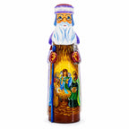 Santa over Nativity Scene Ukrainian Hand Carved Solid Wood Figurine 11 Inches Christmas Decor > Carved Wooden Santa La Vie Bien Santa over Nativity Scene Ukrainian Hand Carved Solid Wood Figurine 11 Inches