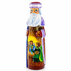 Santa over Nativity Scene Ukrainian Hand Carved Solid Wood Figurine 11 Inches Christmas Decor > Carved Wooden Santa La Vie Bien Santa over Nativity Scene Ukrainian Hand Carved Solid Wood Figurine 11 Inches