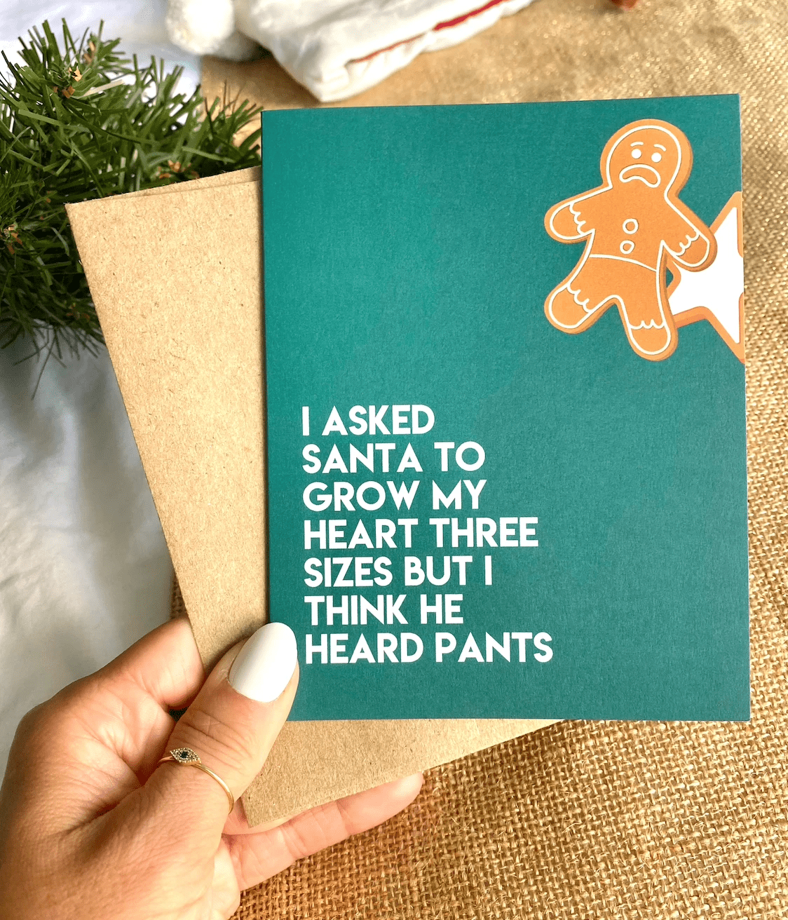 Santa Pants Funny Christmas Card by Five Dot Post