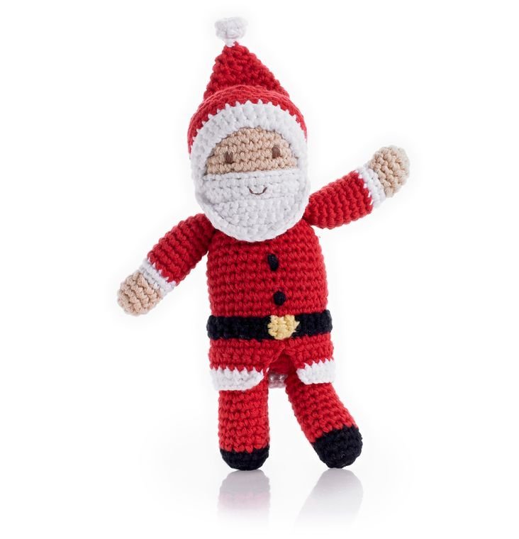 Santa Rattle - Two Sizes Rattles La Vie Bien Santa Rattle - Two Sizes