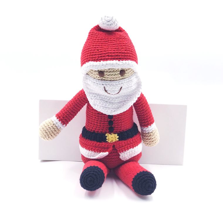 Santa Rattle - Two Sizes Rattles La Vie Bien Santa Rattle - Two Sizes
