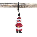 Santa Seed Bead Ornament - Guatemala Decor La Vie Bien Santa Seed Bead Ornament - Guatemala