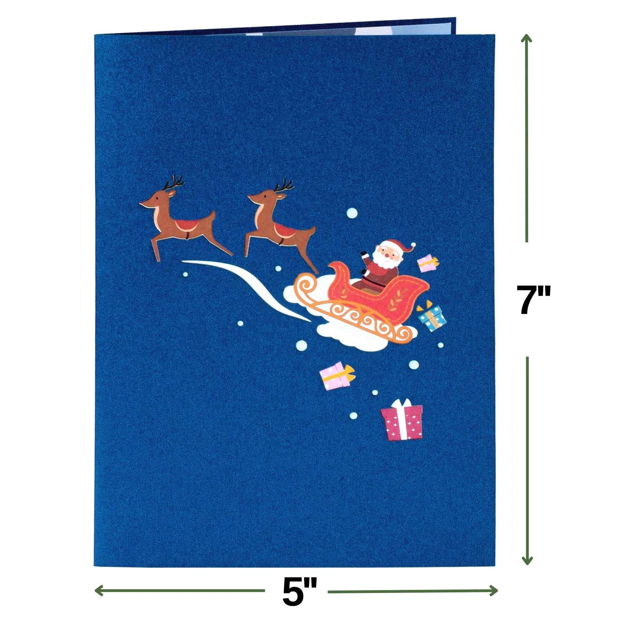 Santa Sleigh Pop Up Christmas Card by Paper Love