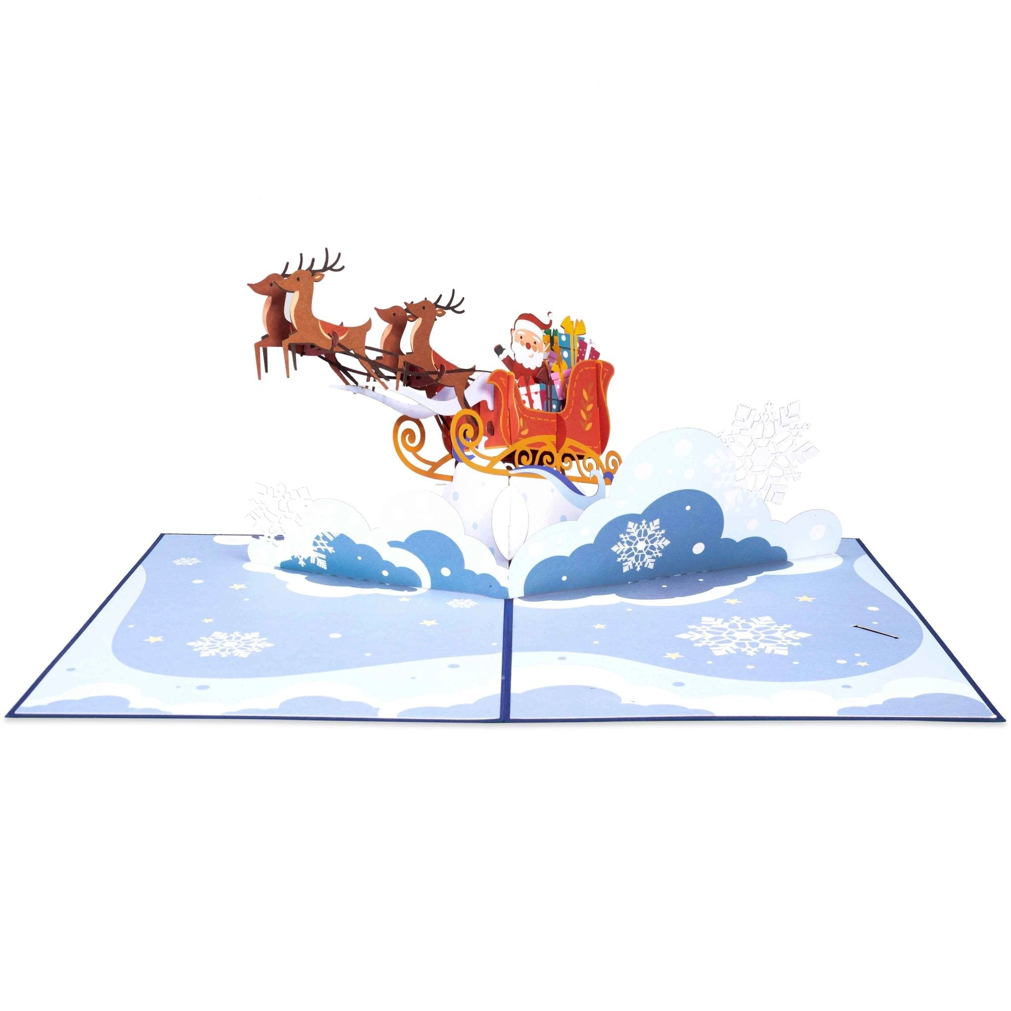 Santa Sleigh Pop Up Christmas Card by Paper Love