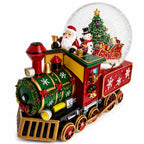 Santa Train Express Delivering Tree Musical Water Globe Snow Globes > Trains La Vie Bien Santa Train Express Delivering Tree Musical Water Globe