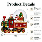Santa Train Express Delivering Tree Musical Water Globe Snow Globes > Trains La Vie Bien Santa Train Express Delivering Tree Musical Water Globe