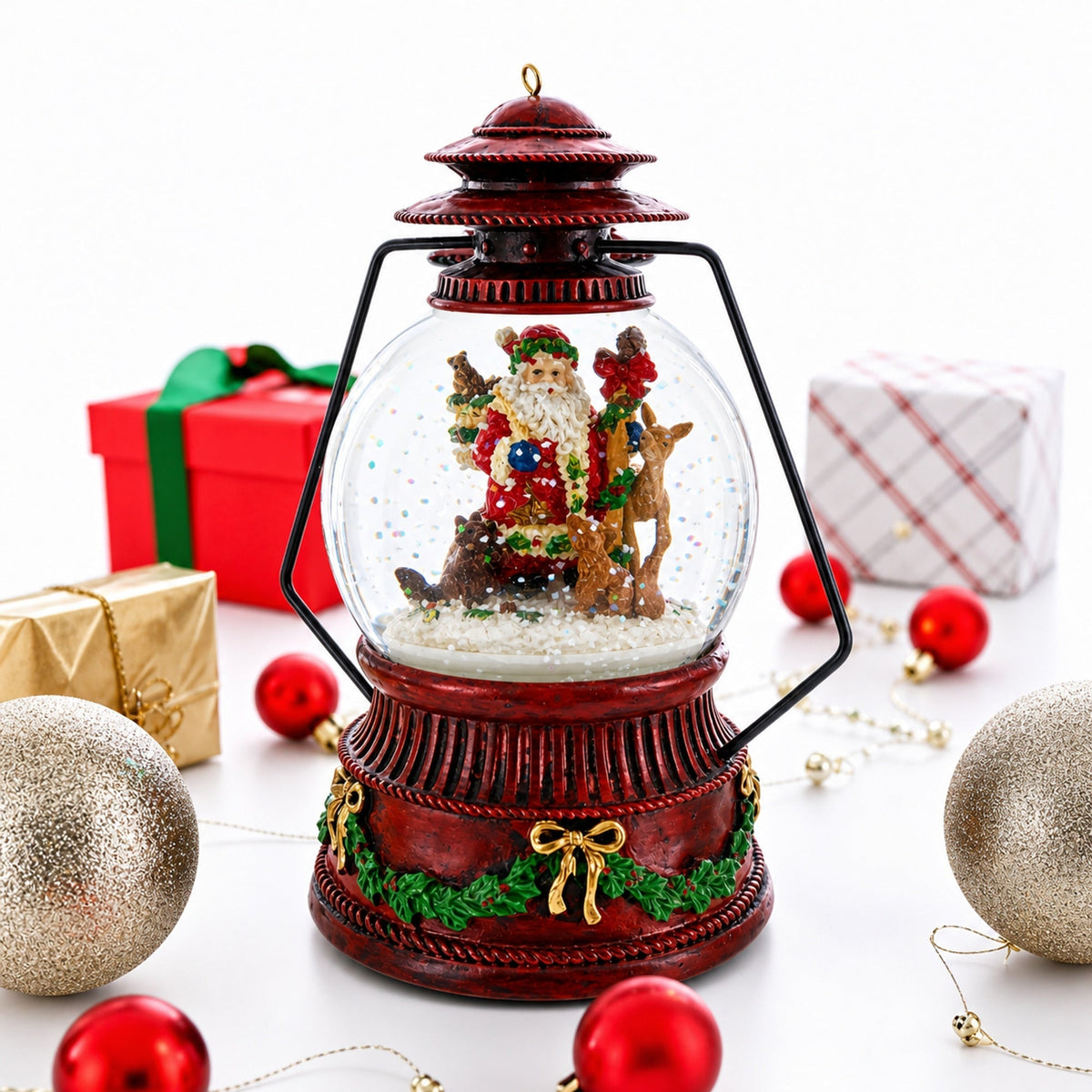 Santa's Wildlife Symphony Illuminated Musical Snow Globe Snow Globes > Santa La Vie Bien Santa's Wildlife Symphony Illuminated Musical Snow Globe