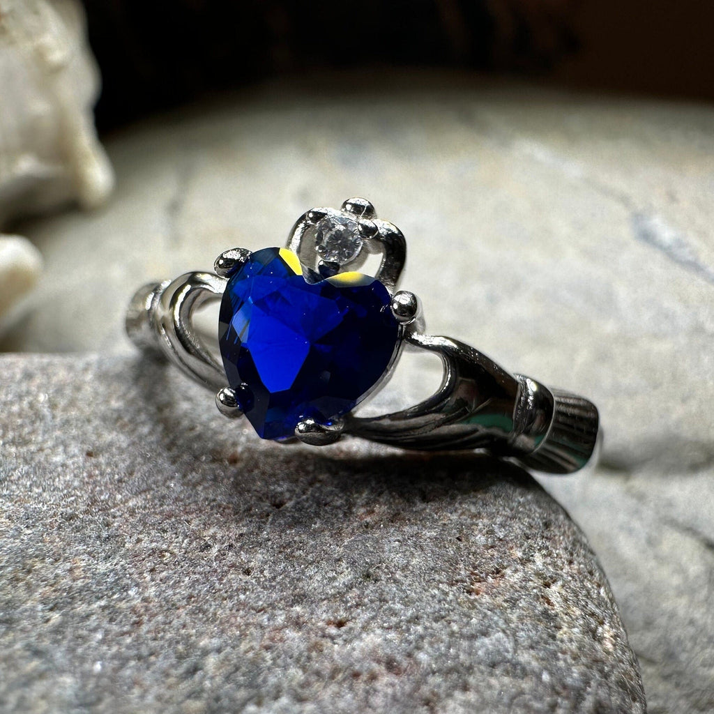 Sapphire Zirconia Claddagh Ring Ring La Vie Bien Sapphire Zirconia Claddagh Ring