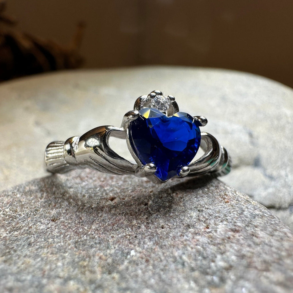 Sapphire Zirconia Claddagh Ring Ring La Vie Bien Sapphire Zirconia Claddagh Ring