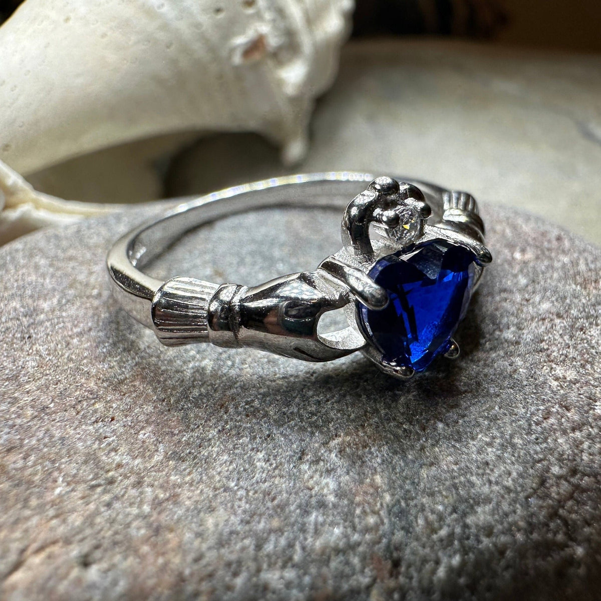 Sapphire Zirconia Claddagh Ring Ring La Vie Bien Sapphire Zirconia Claddagh Ring