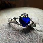 Sapphire Zirconia Claddagh Ring Ring La Vie Bien Sapphire Zirconia Claddagh Ring