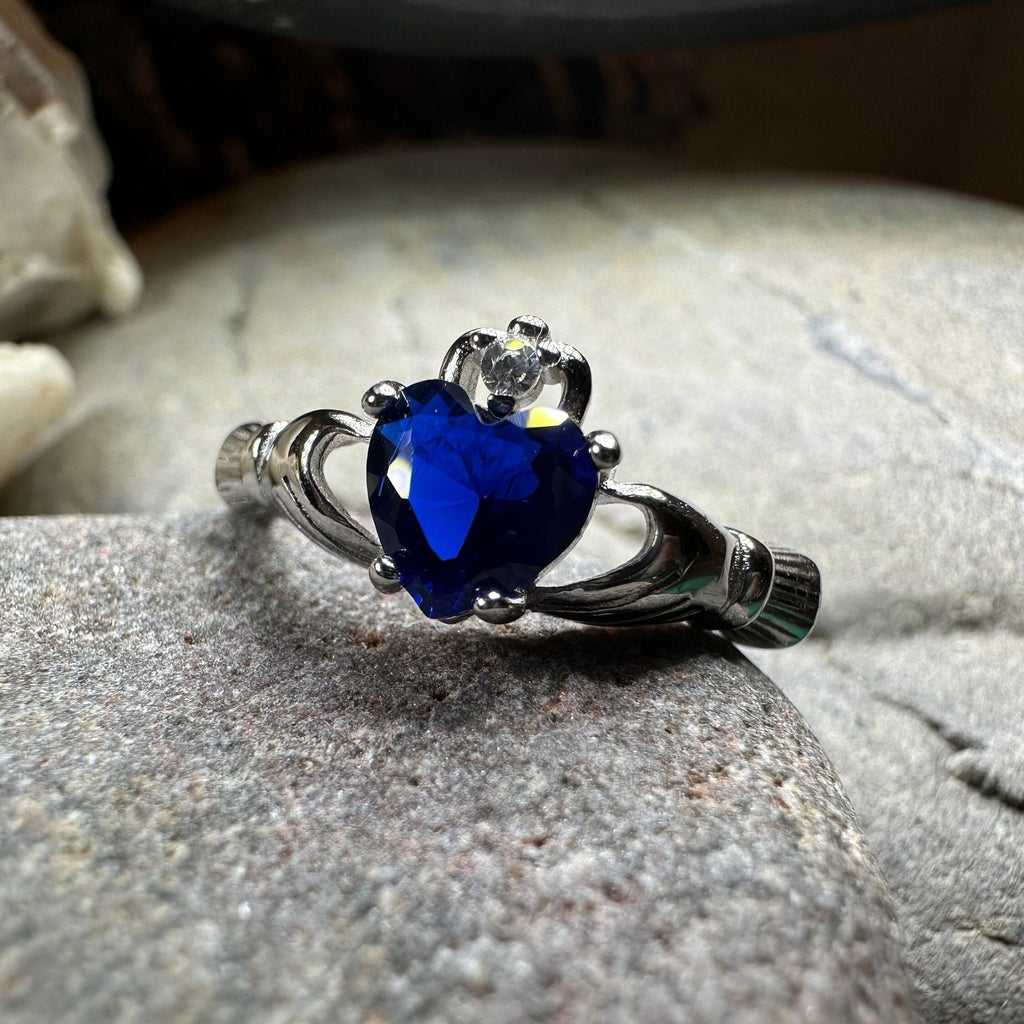 Sapphire Zirconia Claddagh Ring Ring La Vie Bien Sapphire Zirconia Claddagh Ring