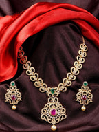 Saraf RS Jewellery Gold-Polished Multi-Colored Jewellery Set Saraf RS Jewellery La Vie Bien Saraf RS Jewellery Gold-Polished Multi-Colored Jewellery Set
