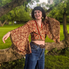 Sari Bell Sleeve Wrap Top by Darn Good Yarn