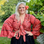 Sari Bell Sleeve Wrap Top by Darn Good Yarn