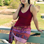 Sari Medley Sarong - Sari Medley Scarf Clothing and Accessories La Vie Bien Sari Medley Sarong - Sari Medley Scarf
