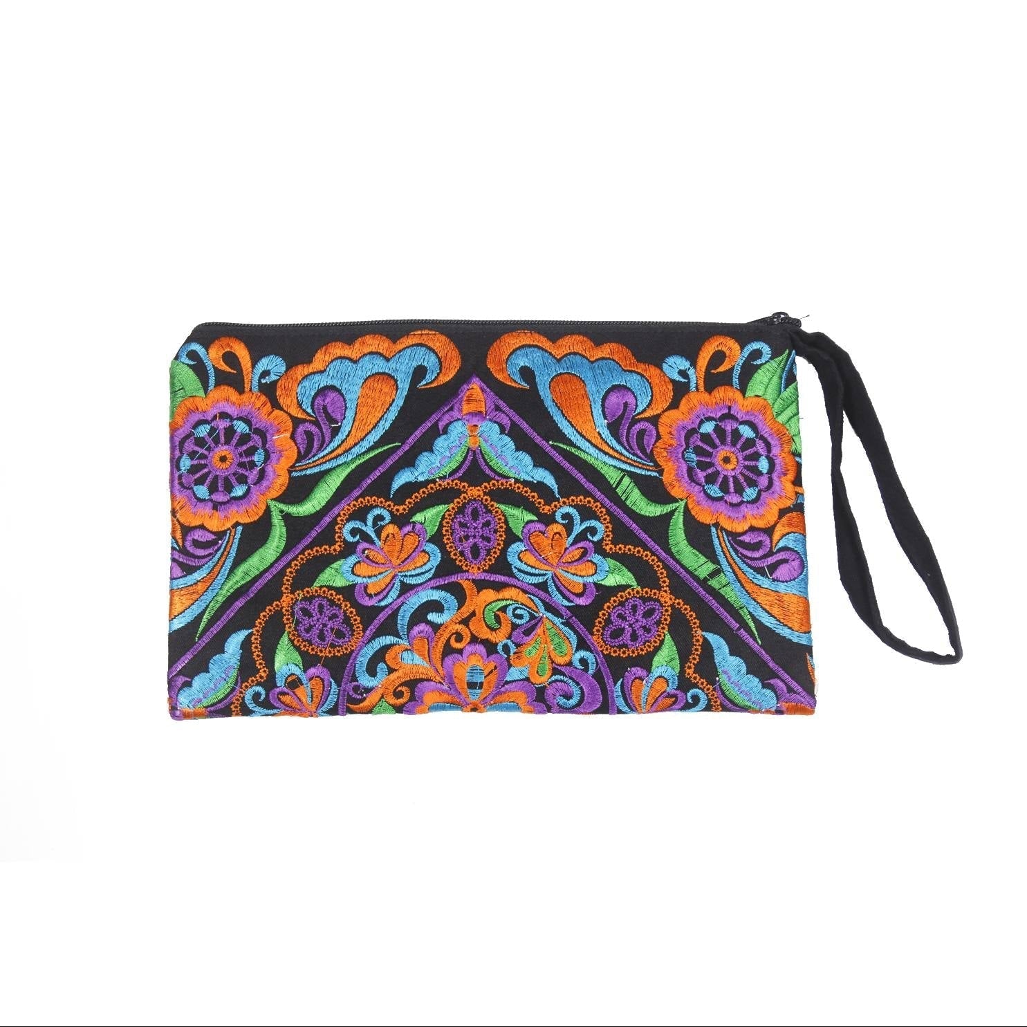 Sarita Hmong Embroidered Wristlet - Thailand Bags La Vie Bien Sarita Hmong Embroidered Wristlet - Thailand