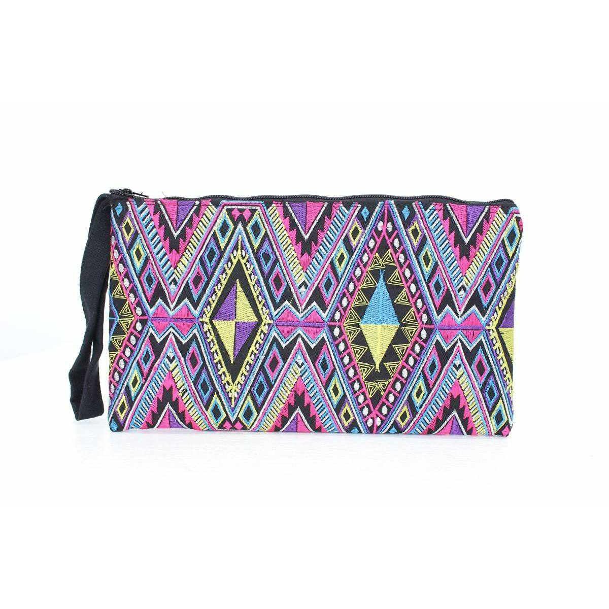 Sarita Hmong Embroidered Wristlet - Thailand Bags La Vie Bien Sarita Hmong Embroidered Wristlet - Thailand