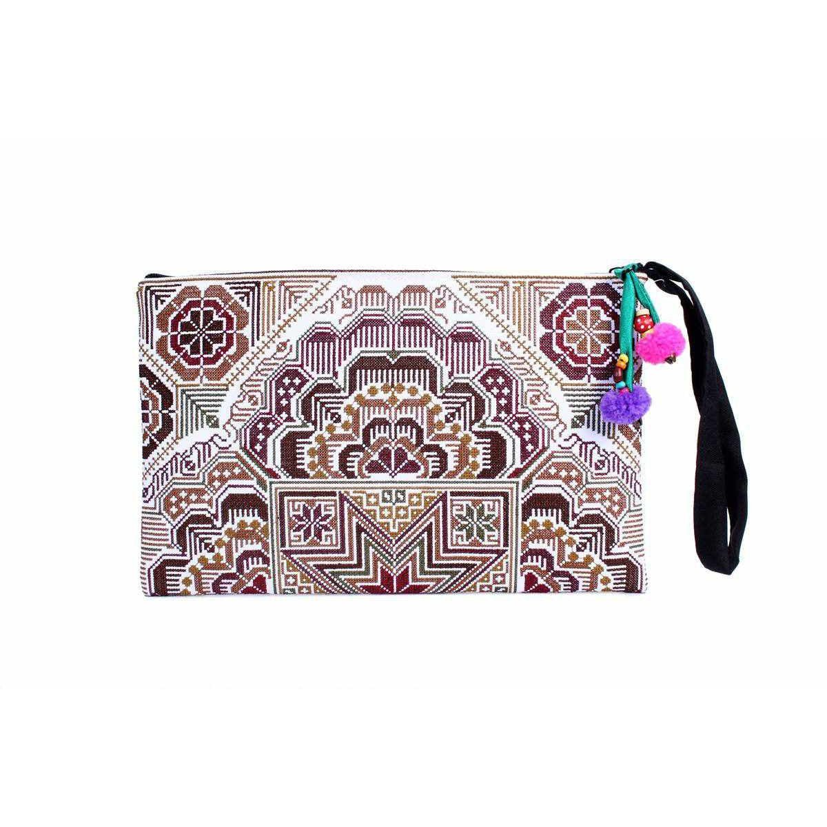 Sarita Hmong Embroidered Wristlet - Thailand Bags La Vie Bien Sarita Hmong Embroidered Wristlet - Thailand