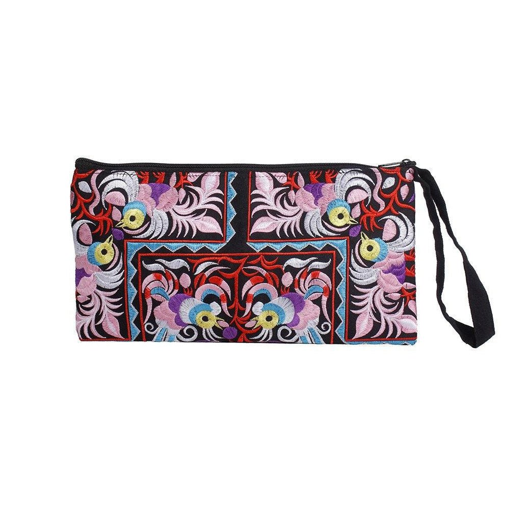 Sarita Hmong Embroidered Wristlet - Thailand Bags La Vie Bien Sarita Hmong Embroidered Wristlet - Thailand