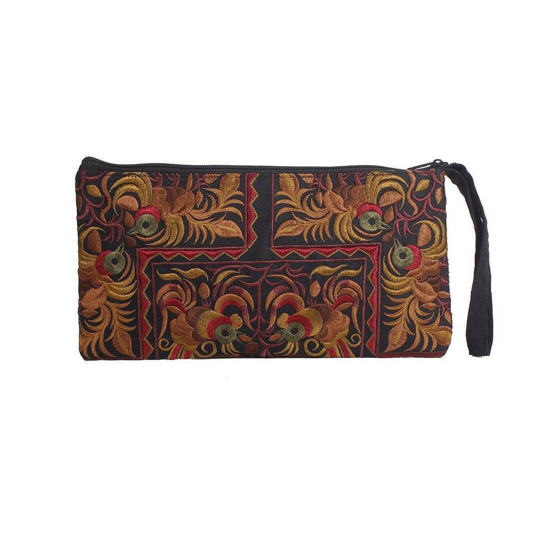 Sarita Hmong Embroidered Wristlet - Thailand Bags La Vie Bien Sarita Hmong Embroidered Wristlet - Thailand
